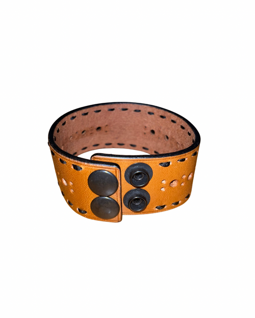 Leather wrist cuff