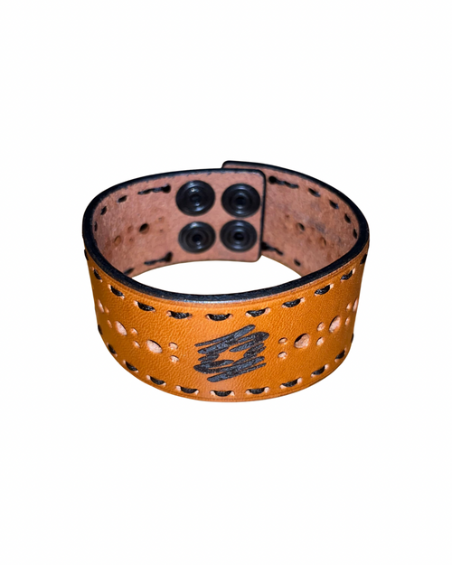 Leather wrist cuff